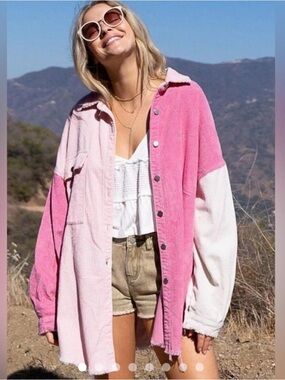 Pol corduroy shacket